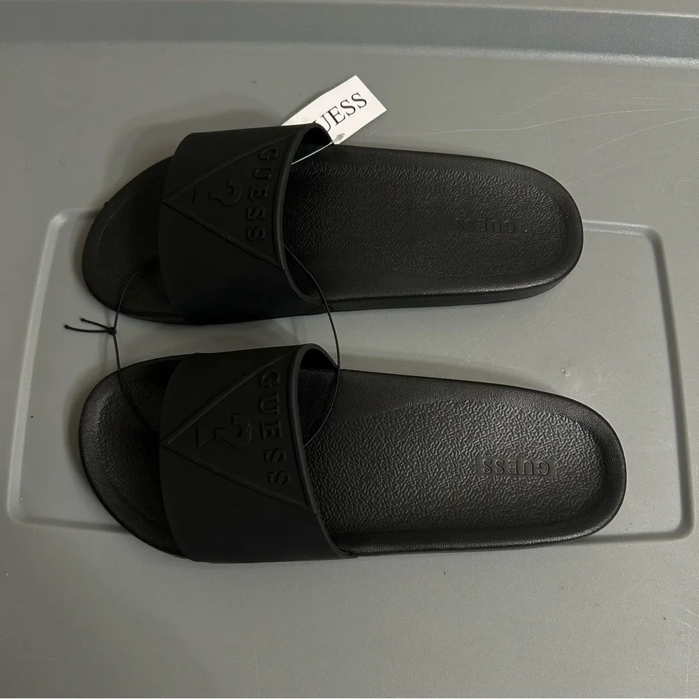 Guess Black Slide Sandals